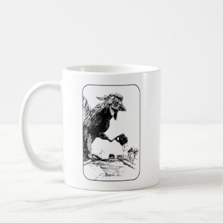 Giant Chicken walking through town Coffee Mug