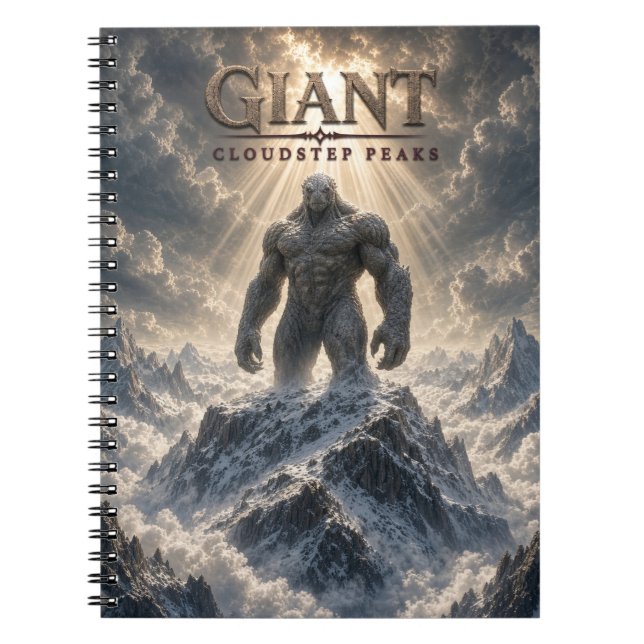 Giant Cloudstep Peaks Dark Cinema Notebook (Front)