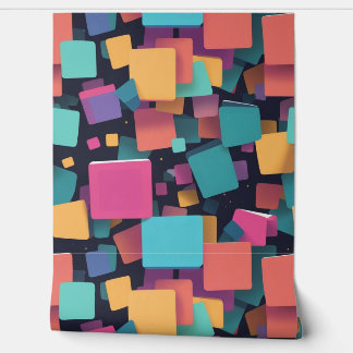 Giant colourful squares wallpaper