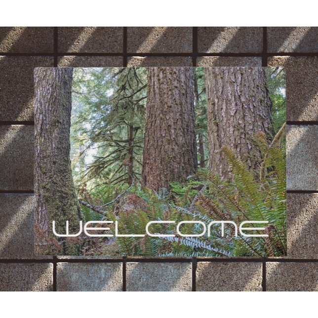 Giant Conifer Forest Welcome Doormat (In Situ)