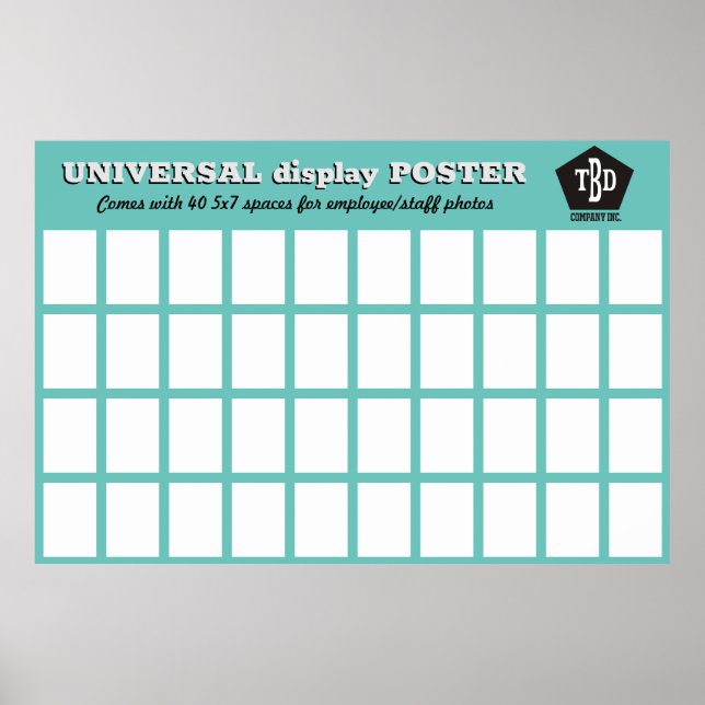 Giant custom colour 40-slot universal photo displa poster (Front)