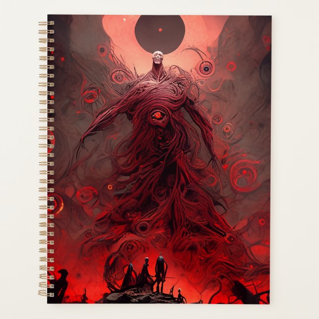 Giant Demon Creature Dark Fantasy Horror Planner (Front)