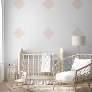 Giant Diamond Pattern blush Pink Pastel Colour Wallpaper