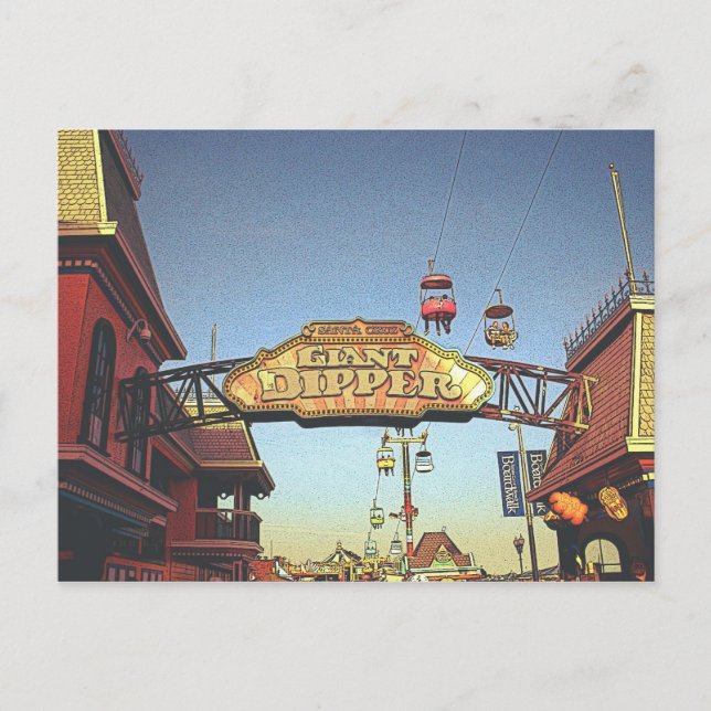 Giant Dipper Sign Postcard (Front)