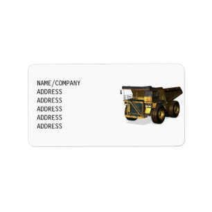 Giant Dump Truck Label