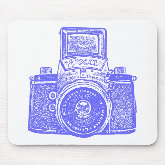 Giant East German Camera - Electric Blue Mouse Pad (Front)
