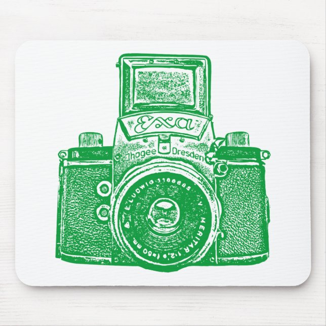 Giant East German Camera - Grass Green Mouse Pad (Front)