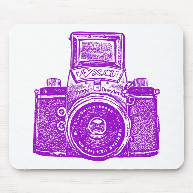 Giant East German Camera - Purple Mouse Pad (Front)