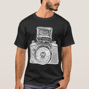 Giant East German Camera - White Negative Effect T-Shirt