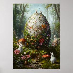 Giant Easter Egg Fantasy Woods Poster
