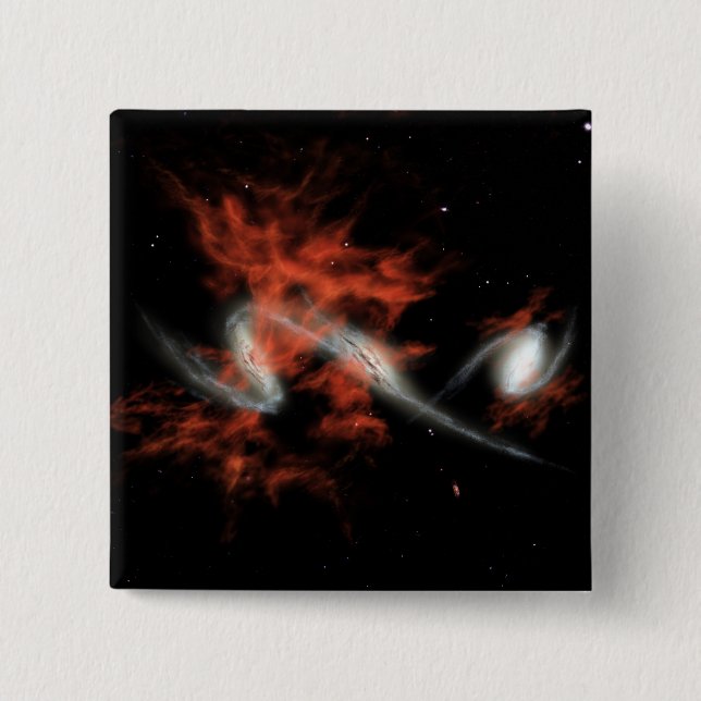 Giant galactic blobs 15 cm square badge (Front)