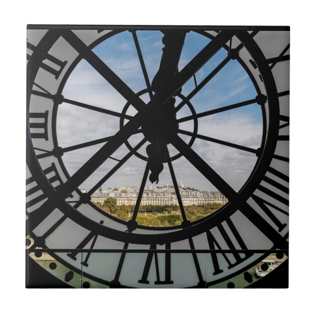 Giant glass clock at the Musée d'Orsay - Paris Ceramic Tile (Front)