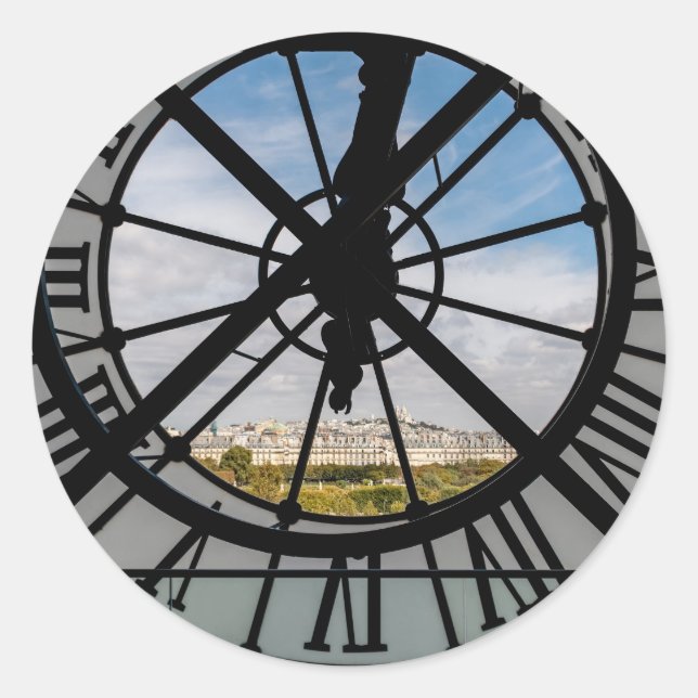 Giant glass clock at the Musée d'Orsay - Paris Classic Round Sticker (Front)