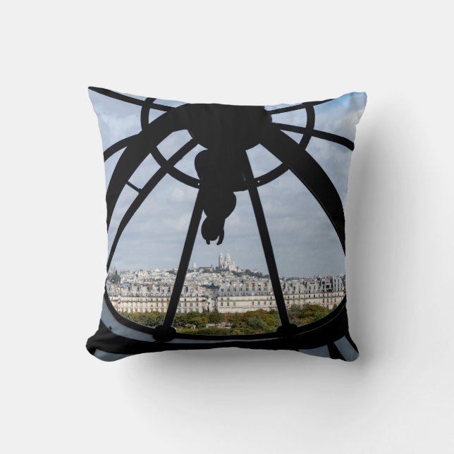 Giant glass clock at the Musée d'Orsay - Paris Cushion (Front)