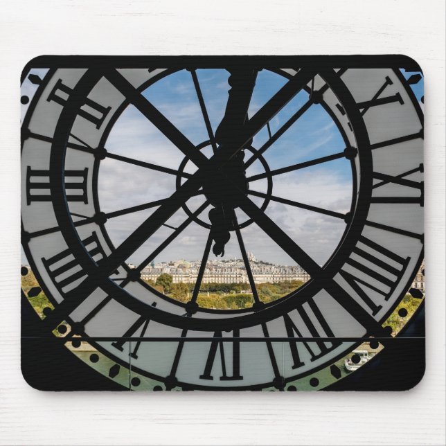 Giant glass clock at the Musée d'Orsay - Paris Mouse Pad (Front)