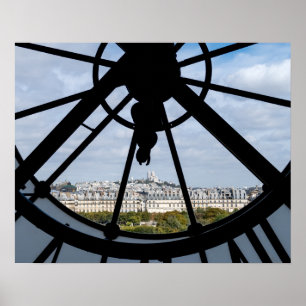 Giant glass clock at the Musée d'Orsay - Paris Poster