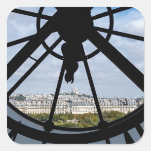 Giant glass clock at the Musée d'Orsay - Paris Square Sticker