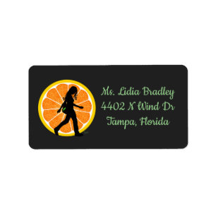 Giant Graffiti Orange Girl Label