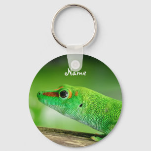 Giant Green Day Gecko - Phelsuma grandis Key Ring