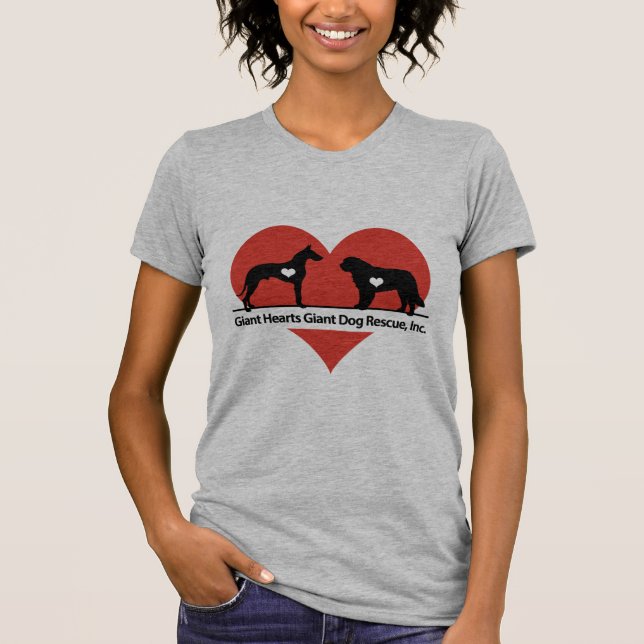 Giant Hearts Giant Dog Rescue Logo T-Shirt (Front)
