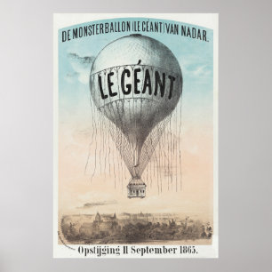 Giant hot air balloon poster