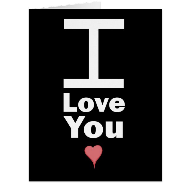 Giant I Love You Greeting Card (Front)