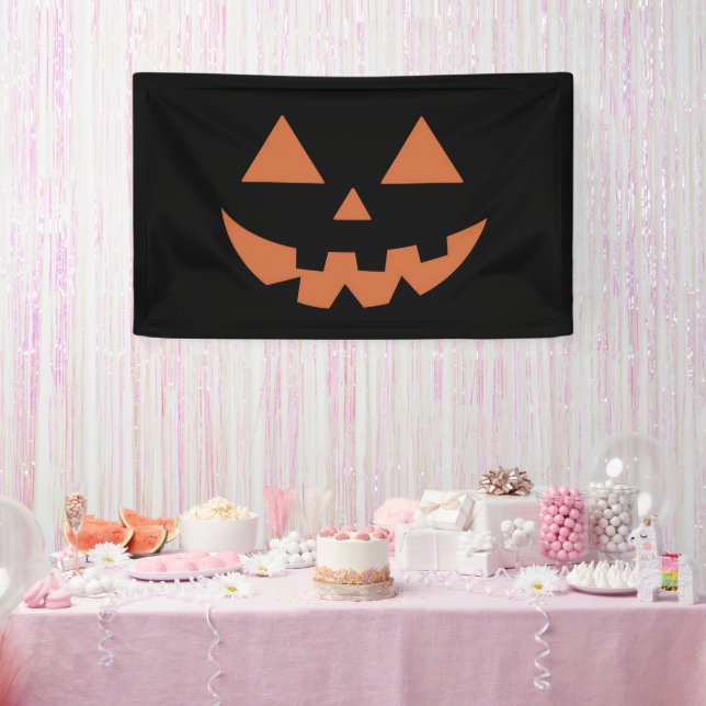 Giant Jack O' Lantern Face Halloween Pumpkin  Banner (Party)