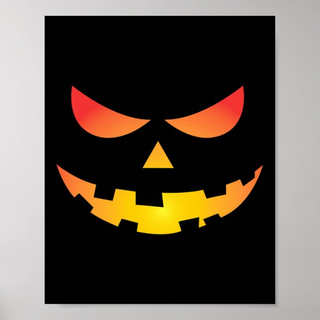 Giant Jack O' Lantern Face Halloween Pumpkin Fun  Poster (Front)