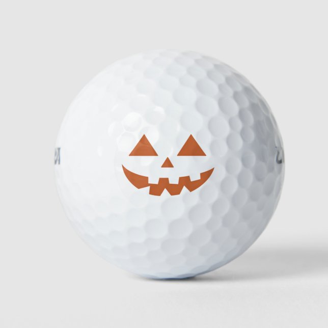 Giant Jack O' Lantern Face Halloween Pumpkin  Golf Balls (Front)