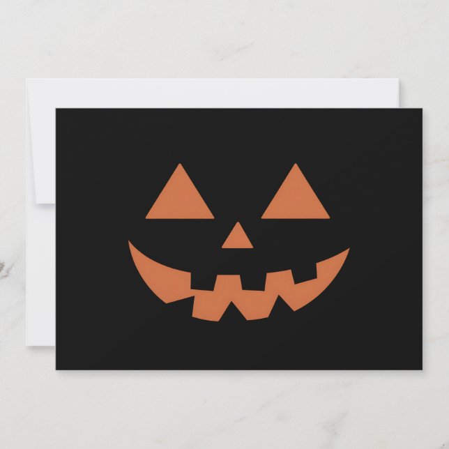 Giant Jack O' Lantern Face Halloween Pumpkin  Invitation (Front)
