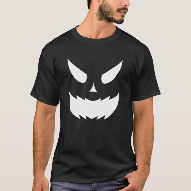 Giant Jack O Lantern Face   Scary Halloween Pumpki T-Shirt (Front)