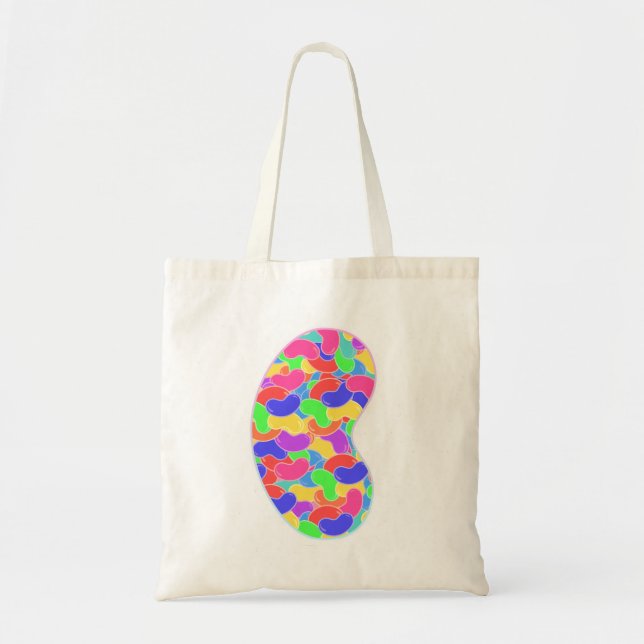 Giant Jelly Bean Candy Fun Cute Tote Bag (Front)