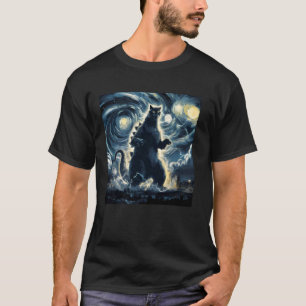 Giant Kaiju Monster catzilla cat japanese art Star T-Shirt
