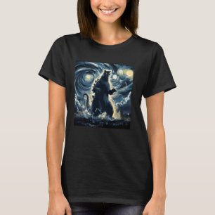 Giant Kaiju Monster catzilla cat japanese art Star T-Shirt