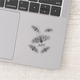 Giant leopard moth cartoon illustration