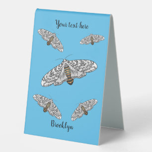 Giant leopard moth cartoon illustration