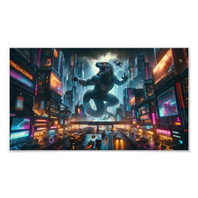 Giant Lizard Monster Photo Print (Front)