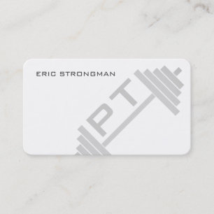 Giant logo grey barbell cover business card