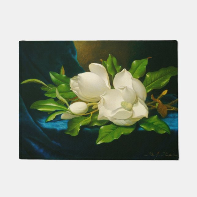 Giant Magnolias Martin Johnson Heade Fine Art Doormat (Front)