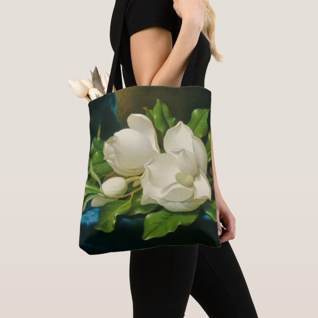 Giant Magnolias on a Blue Velvet Cloth, c.1890 (oi Tote Bag (Close Up)