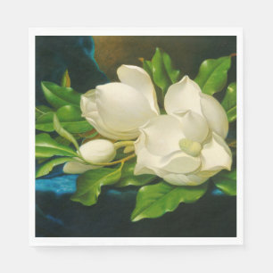 Giant Magnolias on a Blue Velvet Cloth (Heade) Napkin