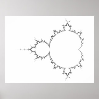 Giant Mandelbrot, Black and White, 13000x11000 Poster