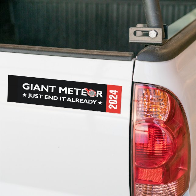 Giant Meteor 2024 Bumper Sticker (On Truck)