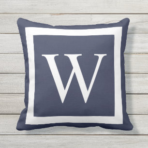 Giant Monogram on Any Colour Background Outdoor Cushion