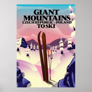 Giant Mountains Poland travel poster. Poster