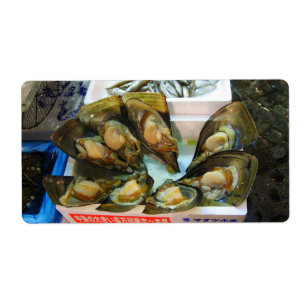 Giant Mussels Tsukiji Fish Market, Tokyo, Japan