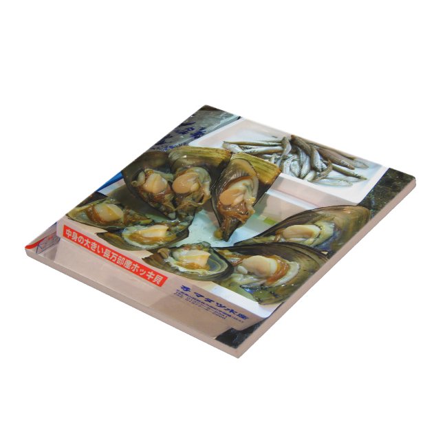 Giant Mussels Tsukiji Fish Market, Tokyo, Japan Ceramic Tile (Side)