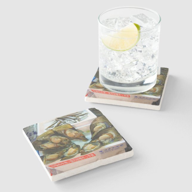 Giant Mussels Tsukiji Fish Market, Tokyo, Japan Stone Coaster (Side)