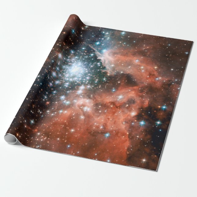 Giant Nebula Star Cluster Space Nature Wrapping Paper (Unrolled)