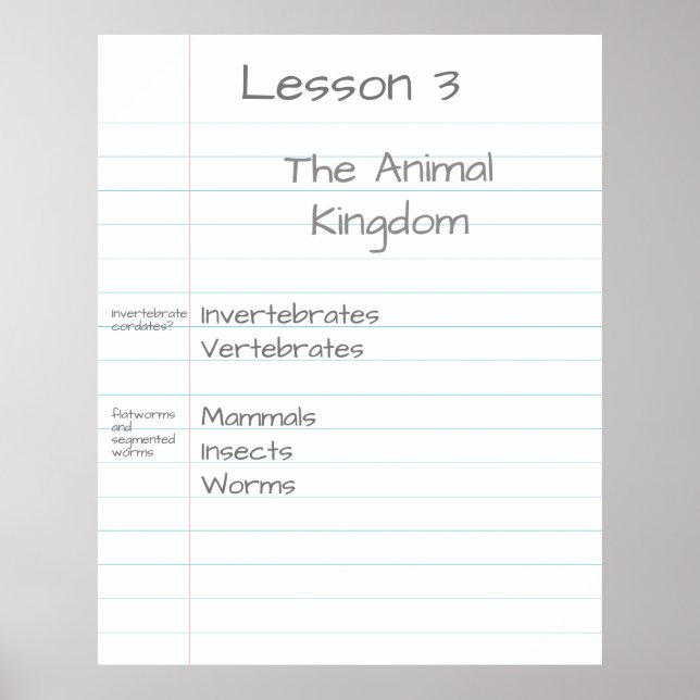 Giant Note Paper Customised Visual Aid School Poster (Front)